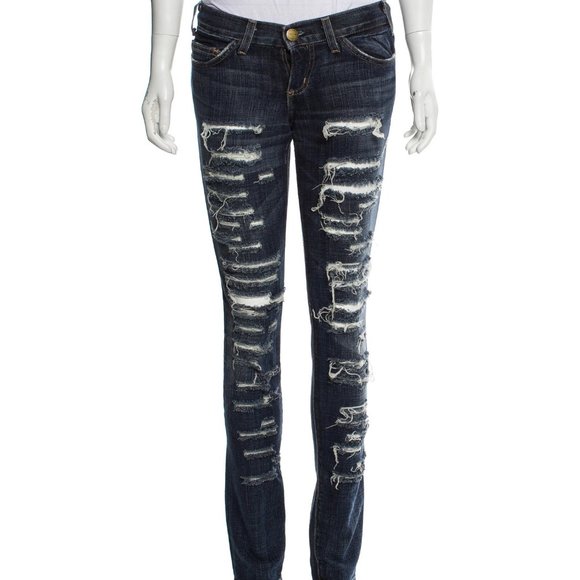 Current Elliot "The Skinny" Ripped Destroyed Jeans - Picture 1 of 13